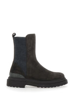 Brown Suede Slip-on Boots 1