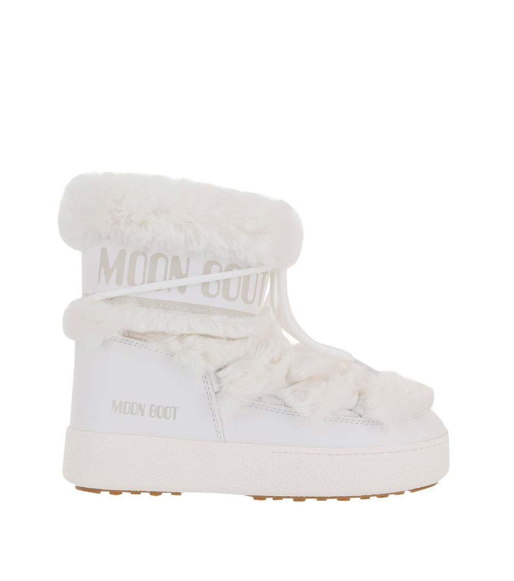 White Logo Winter Boots 1