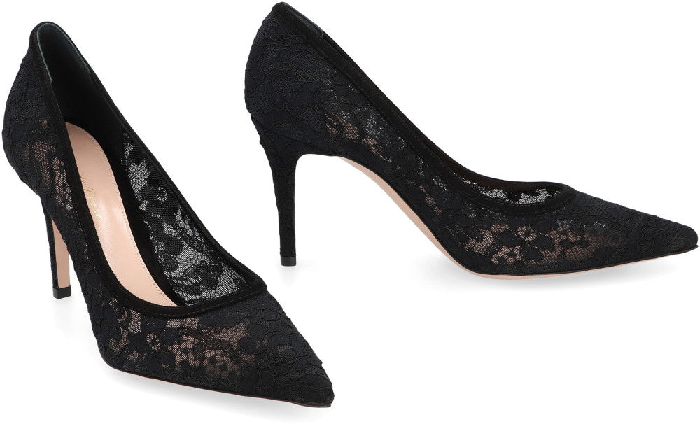 Black Claudia Lace Pumps 3