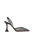 Black Lace Slingback Pumps 1