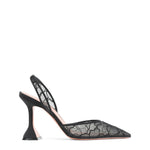 Black Lace Slingback Pumps 1