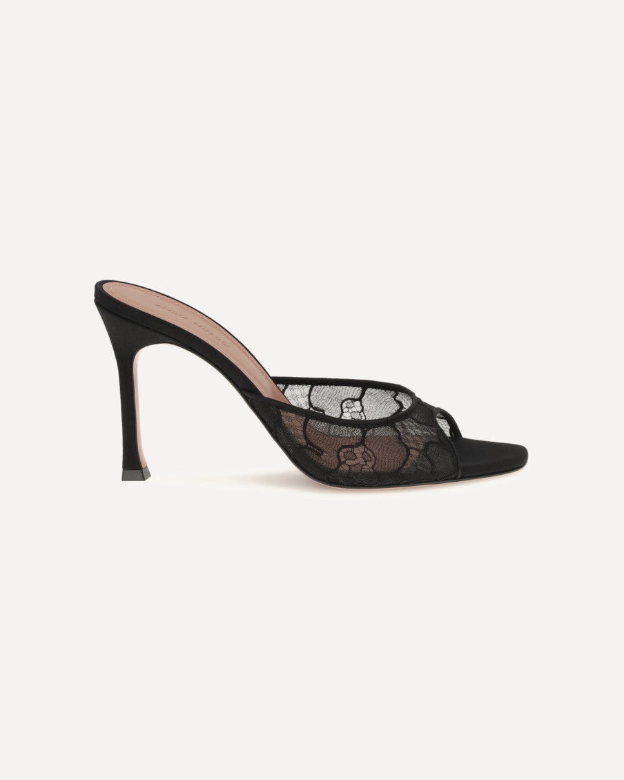 Black Lace Alexa Heels 5