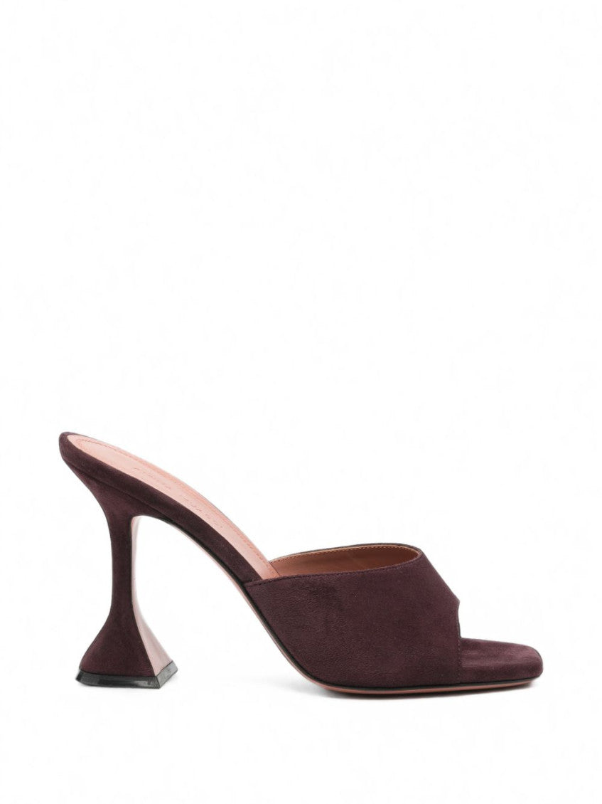 Red Lupita Suede Heels 2
