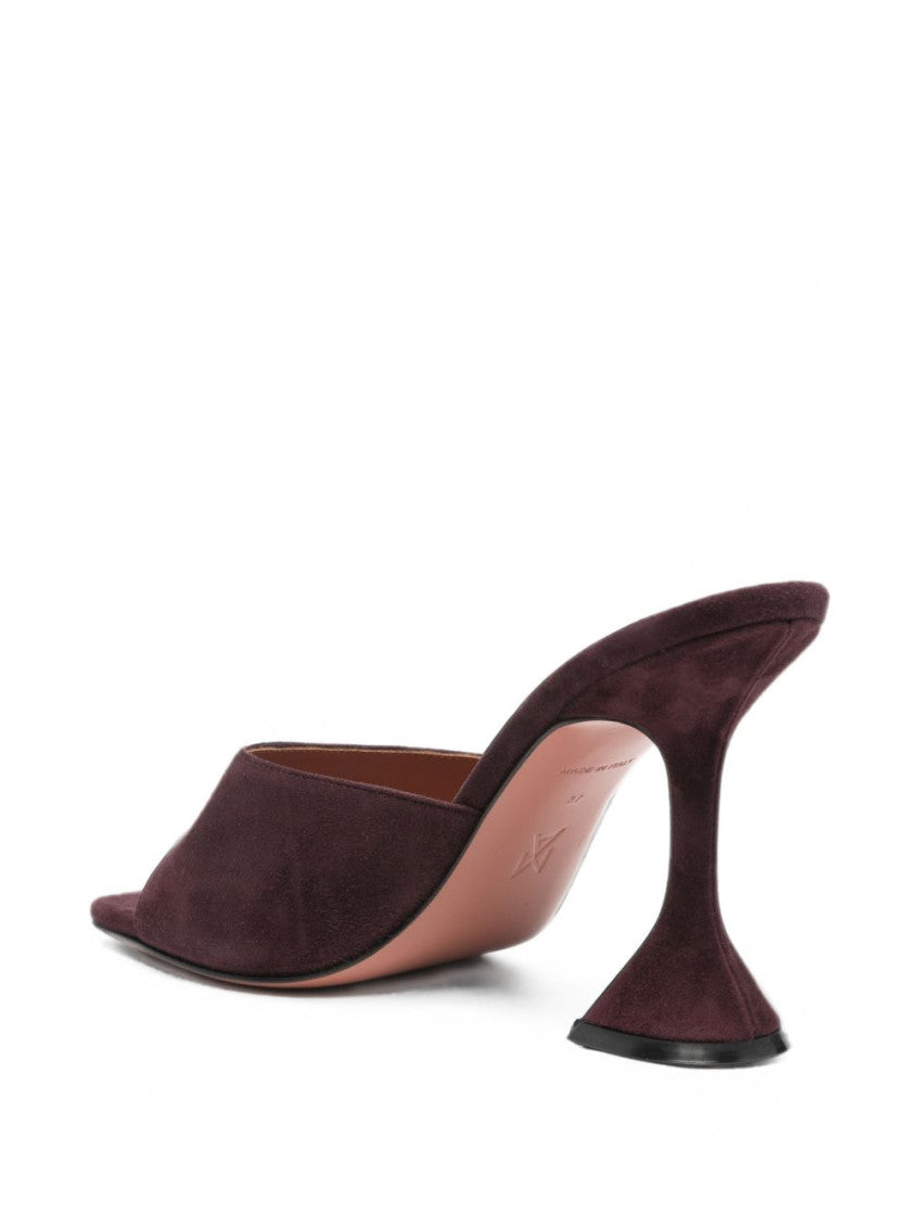 Red Lupita Suede Heels 3