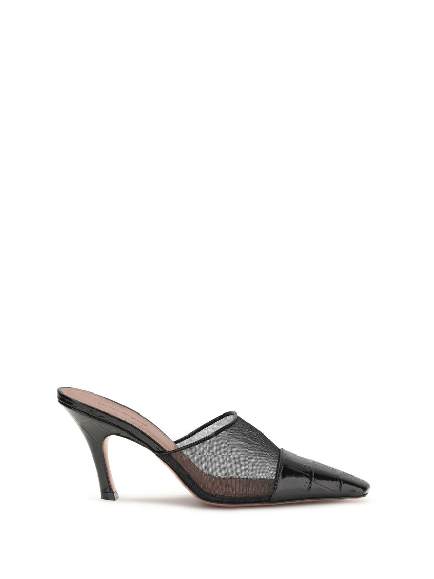 Black Jamie Mesh Mules 1