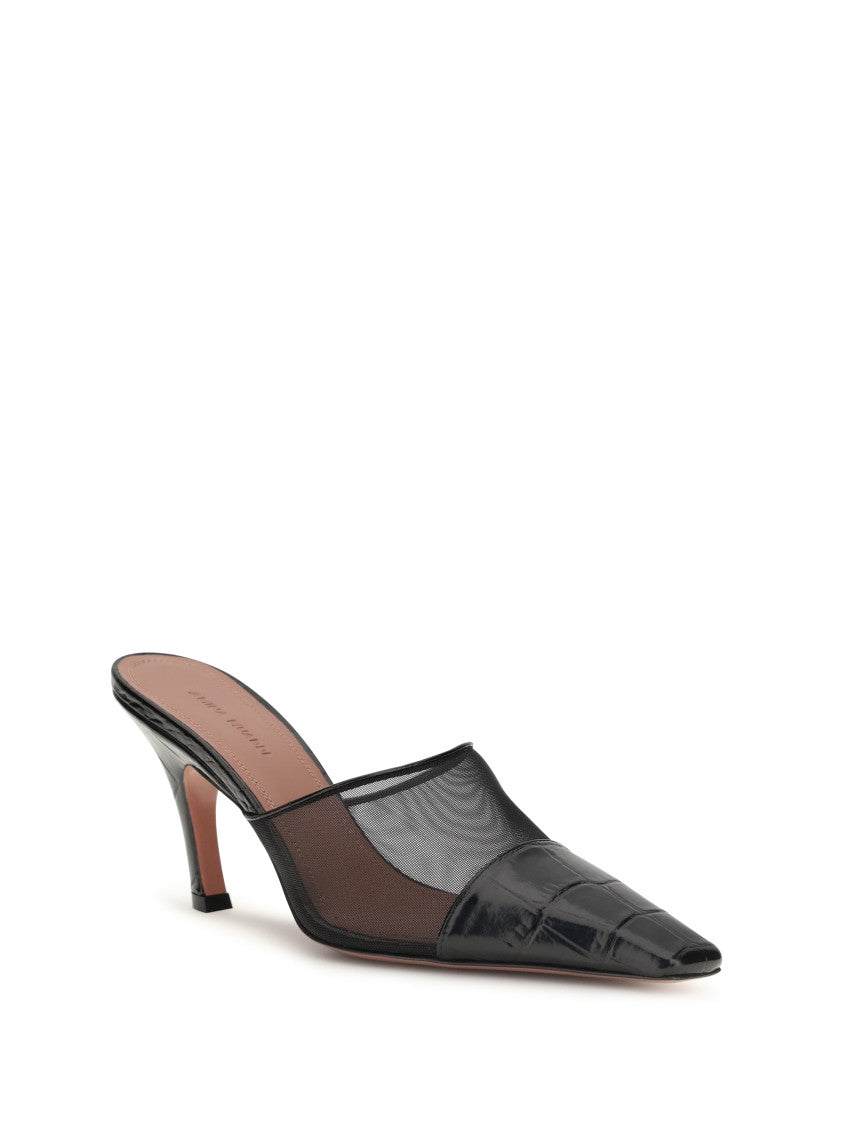 Black Jamie Mesh Mules 2