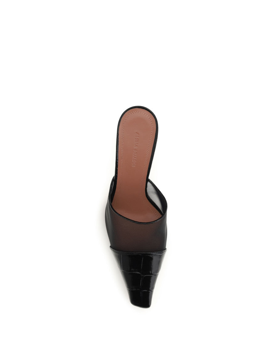 Black Jamie Mesh Mules 4