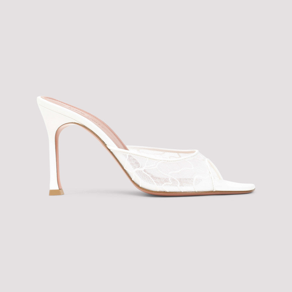 White Lace Alexa Heels 3