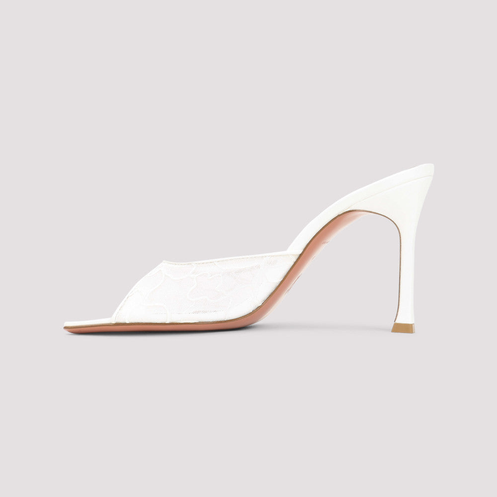 White Lace Alexa Heels 4