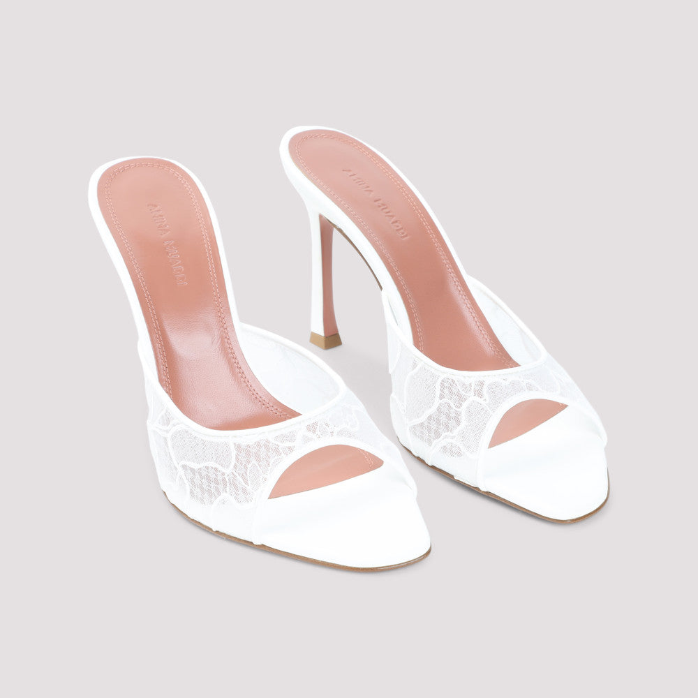 White Lace Alexa Heels 5