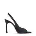 Black Slingback Satin Pumps 1