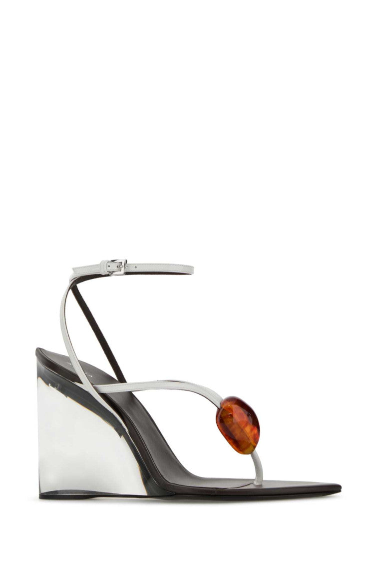 Silver Leather Wedges 2