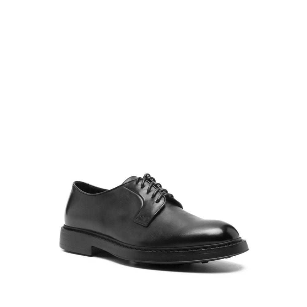 Black Leather Lace Up  Shoes 3