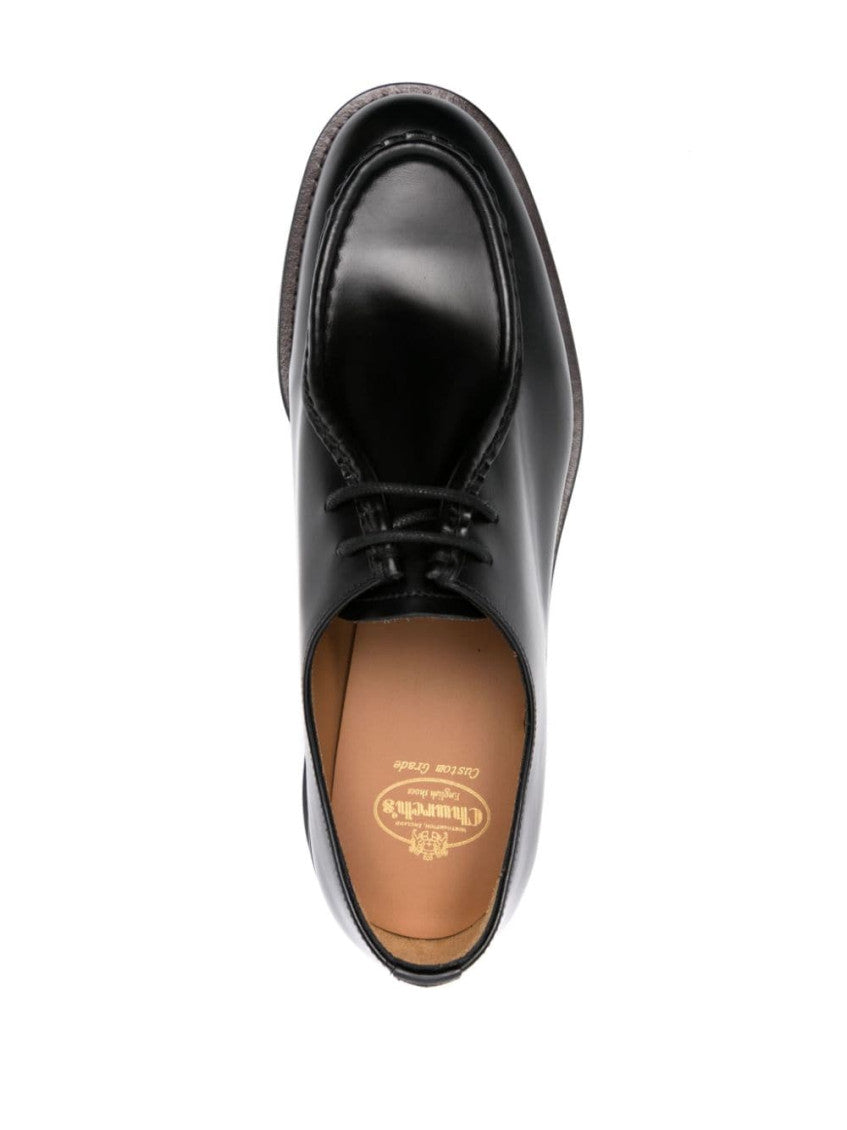 Black Leather Lace Up Shoe 3