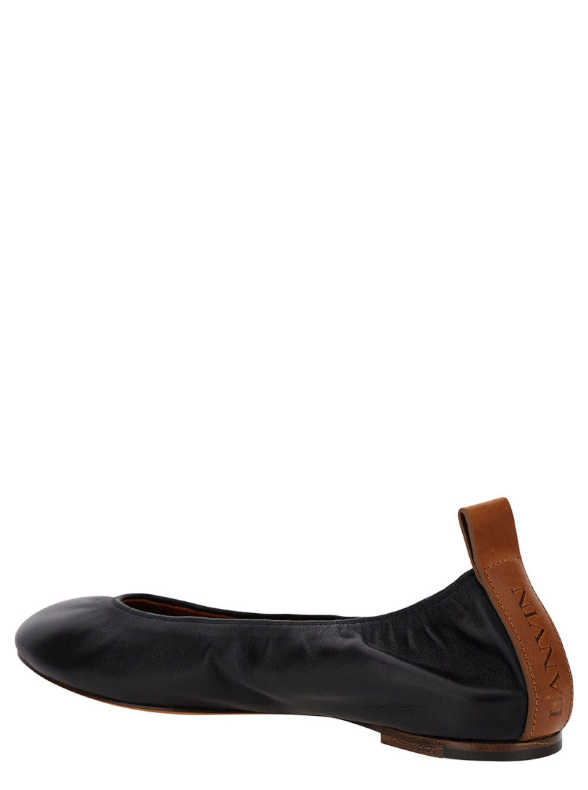 Black Leather Ballet Flats 3