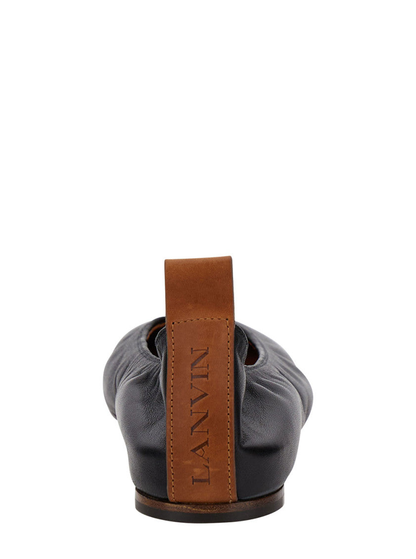 Black Leather Ballet Flats 4