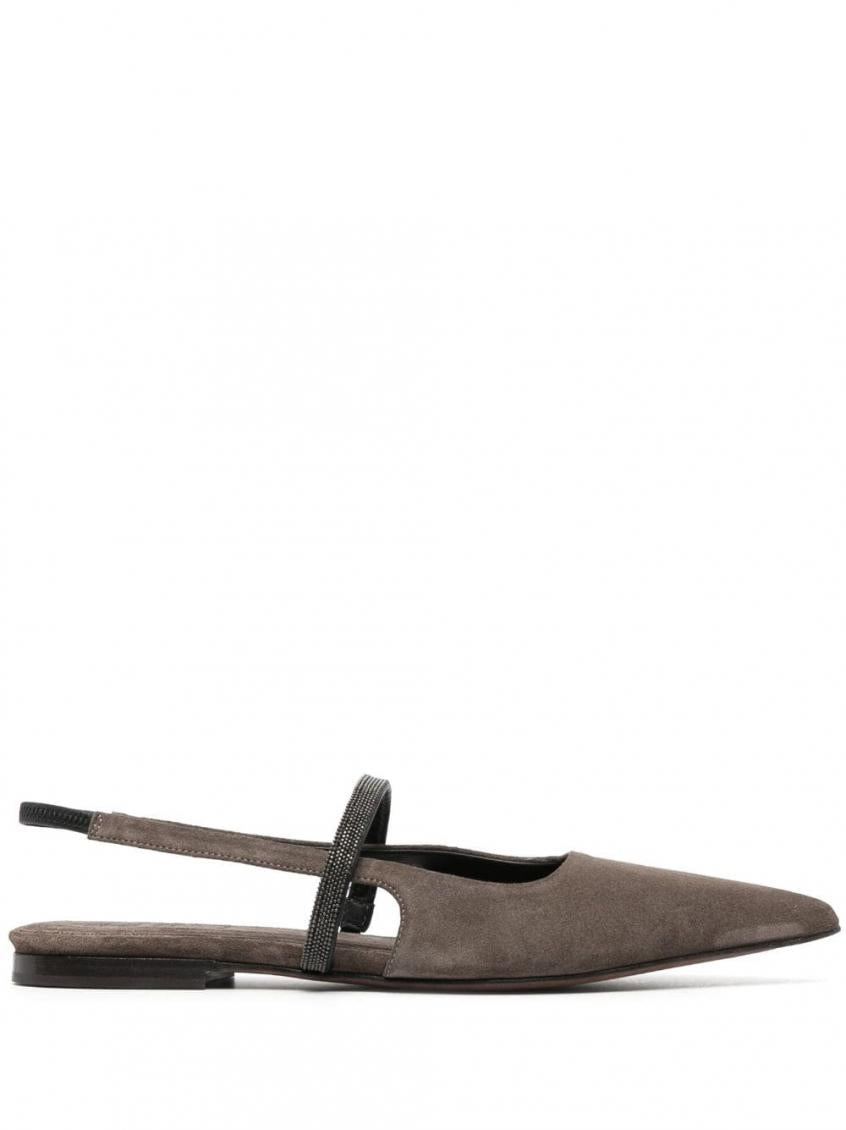 Dark Grey Slingback Flats 2