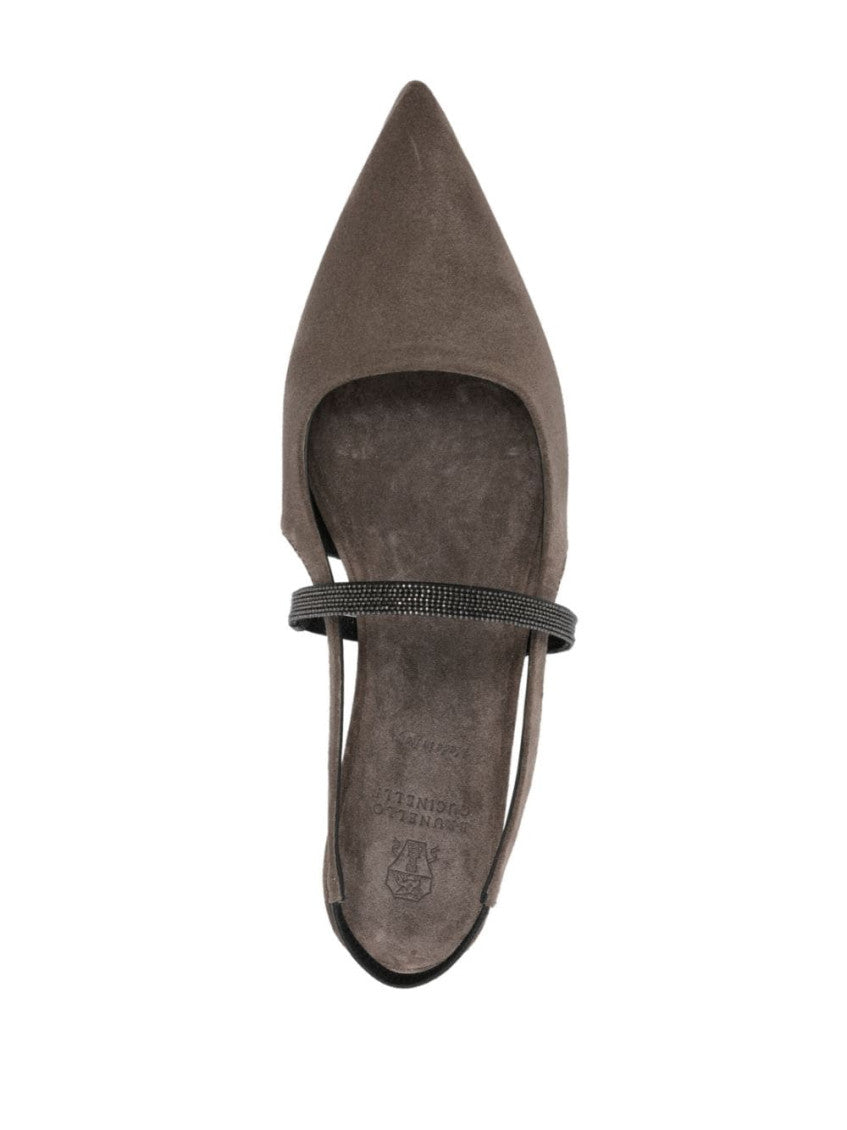 Dark Grey Slingback Flats 3