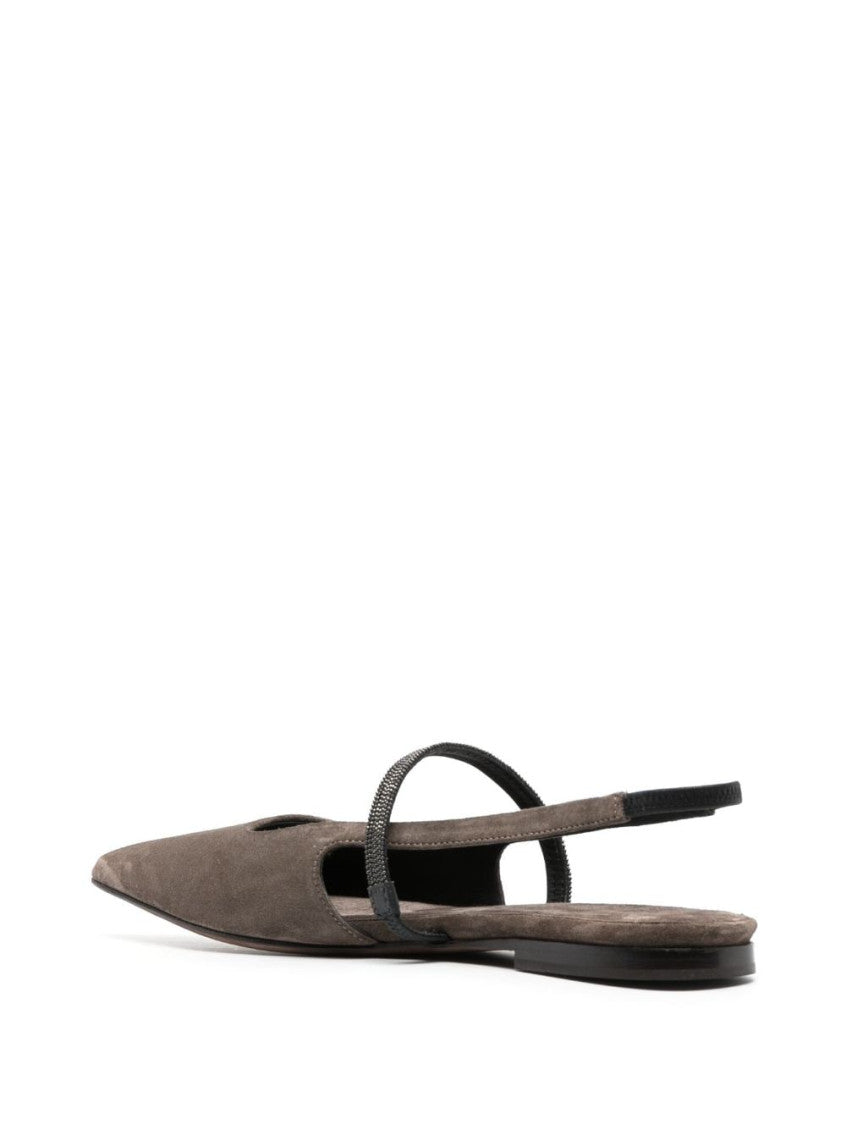 Dark Grey Slingback Flats 4