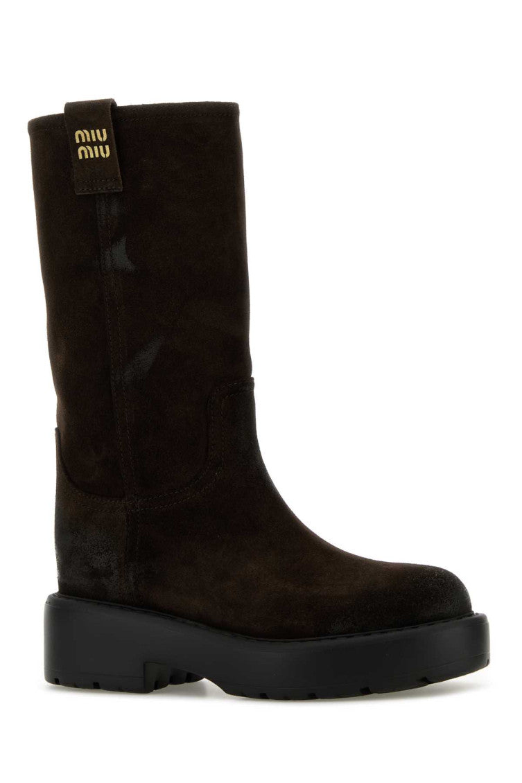 Dark Brown Suede Boots 2