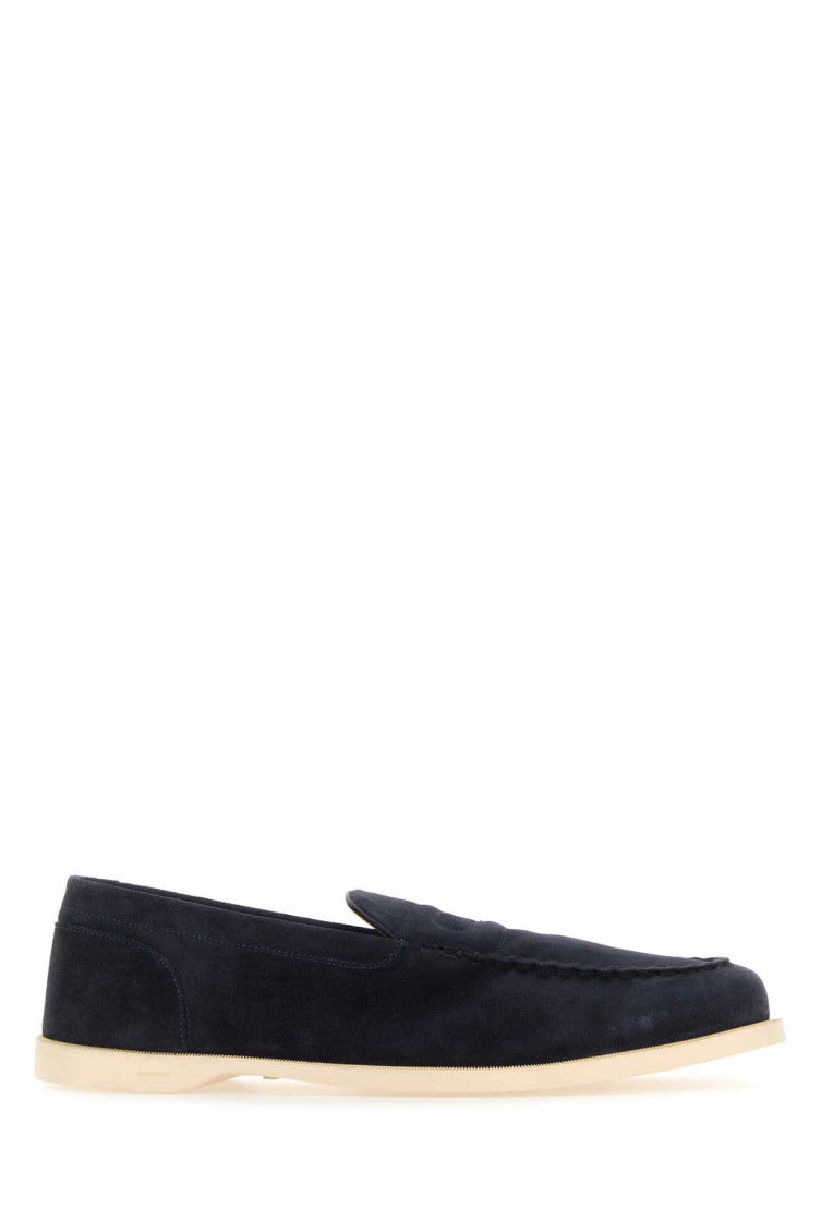 Navy Blue Slip On Loafers 1