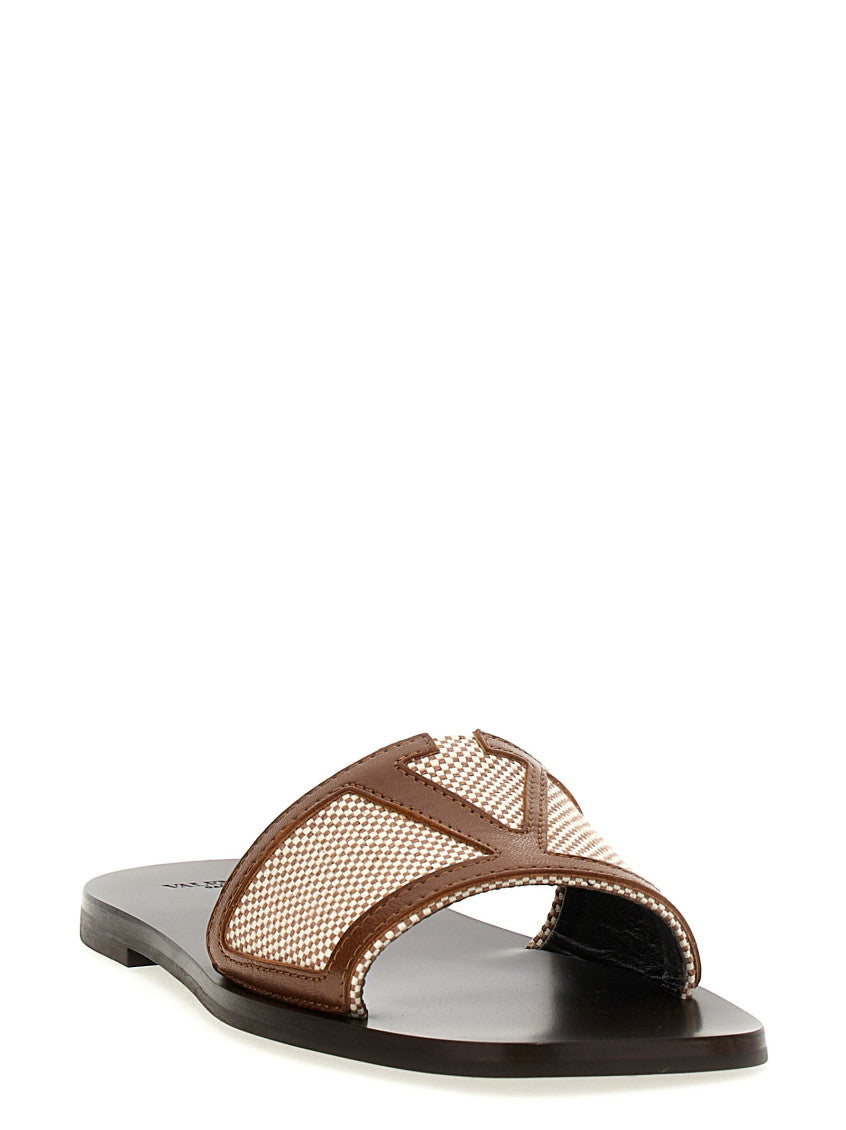 Brown Logo Sandals 2