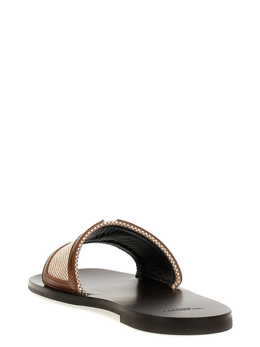 Brown Logo Sandals 3
