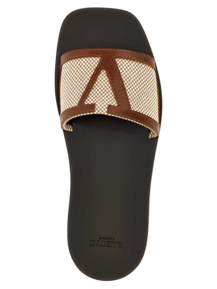 Brown Logo Sandals 4
