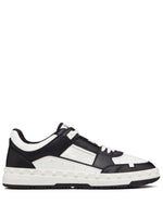 BlackWhite Leather Sneakers 1