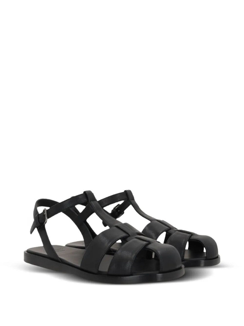 Black Round Toe Sandals 2