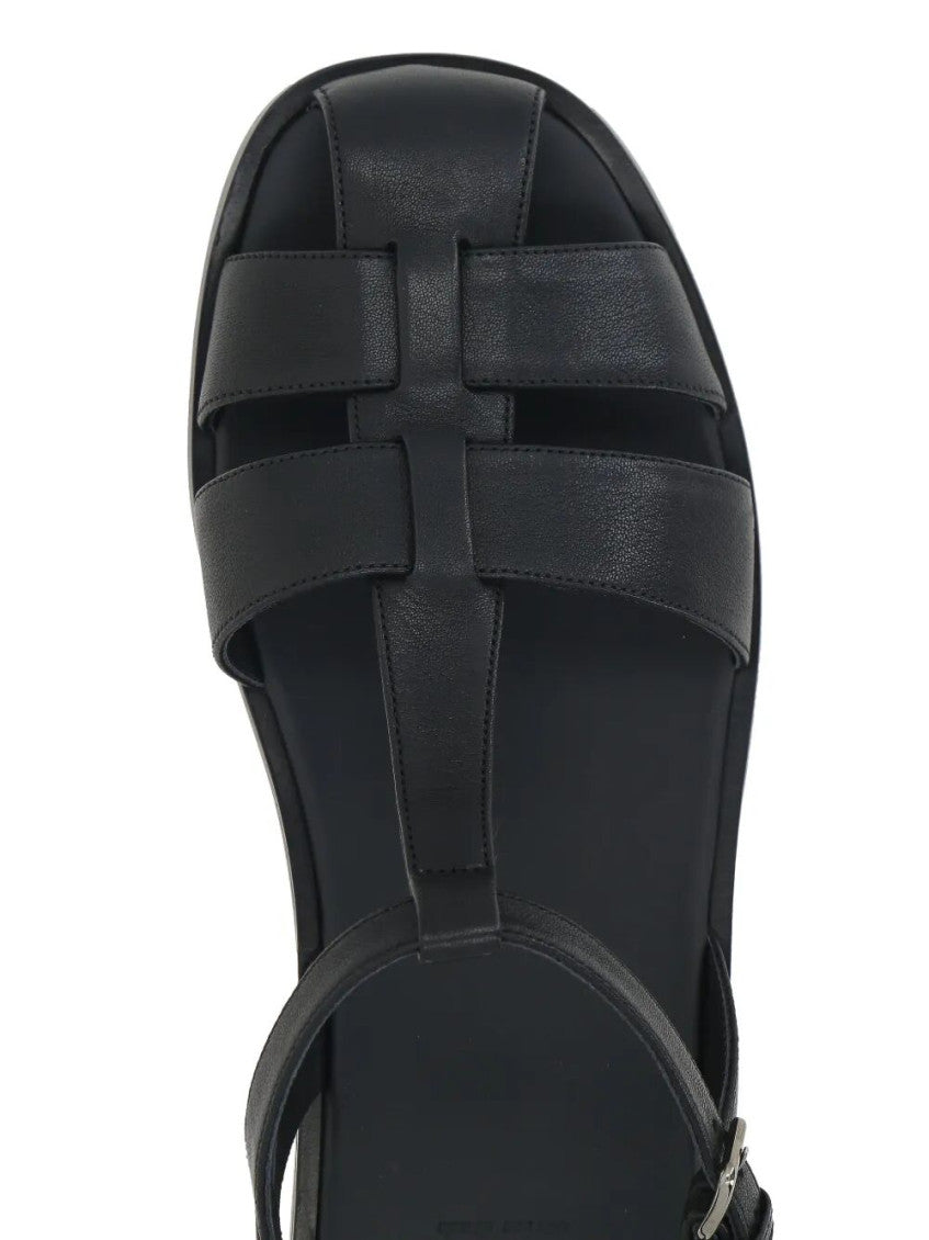 Black Round Toe Sandals 3
