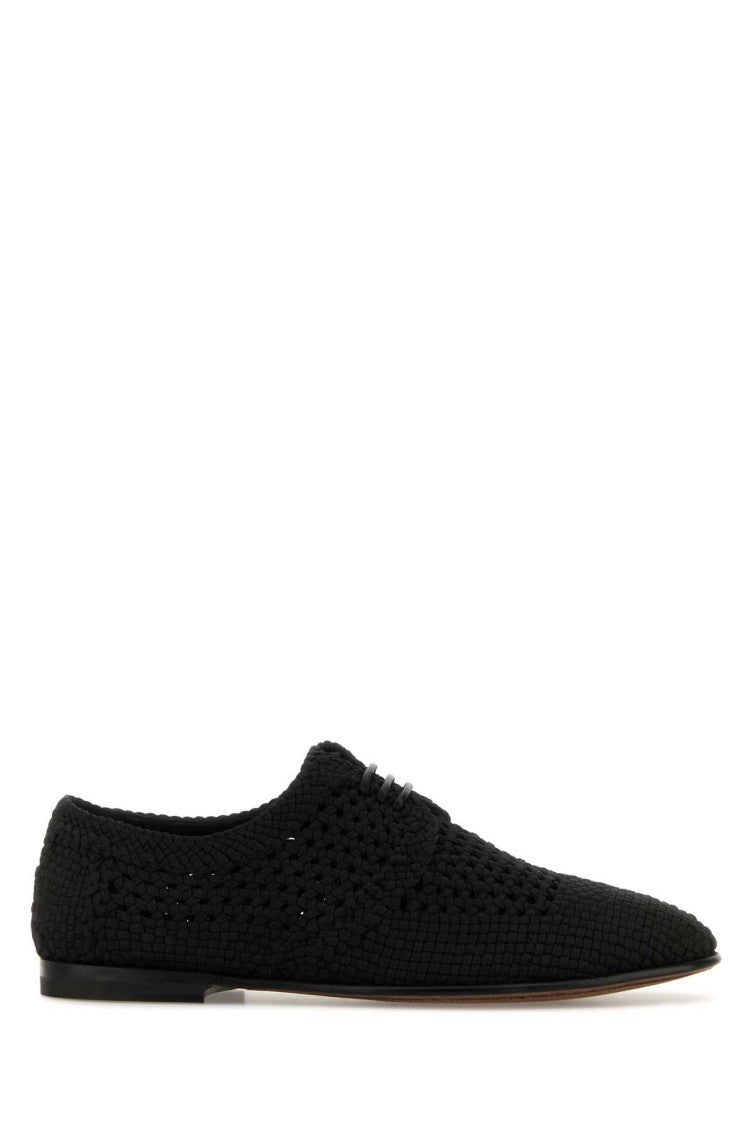 Black Woven Dress Shoes 1