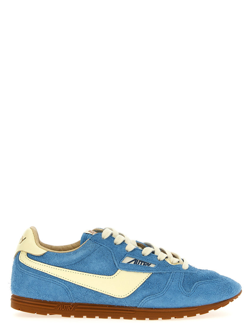 Blue Windspin Low Leather Sneakers 1