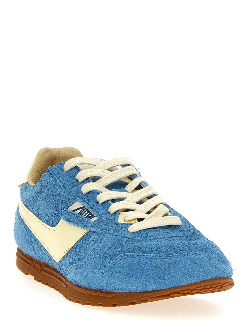 Blue Windspin Low Leather Sneakers 2