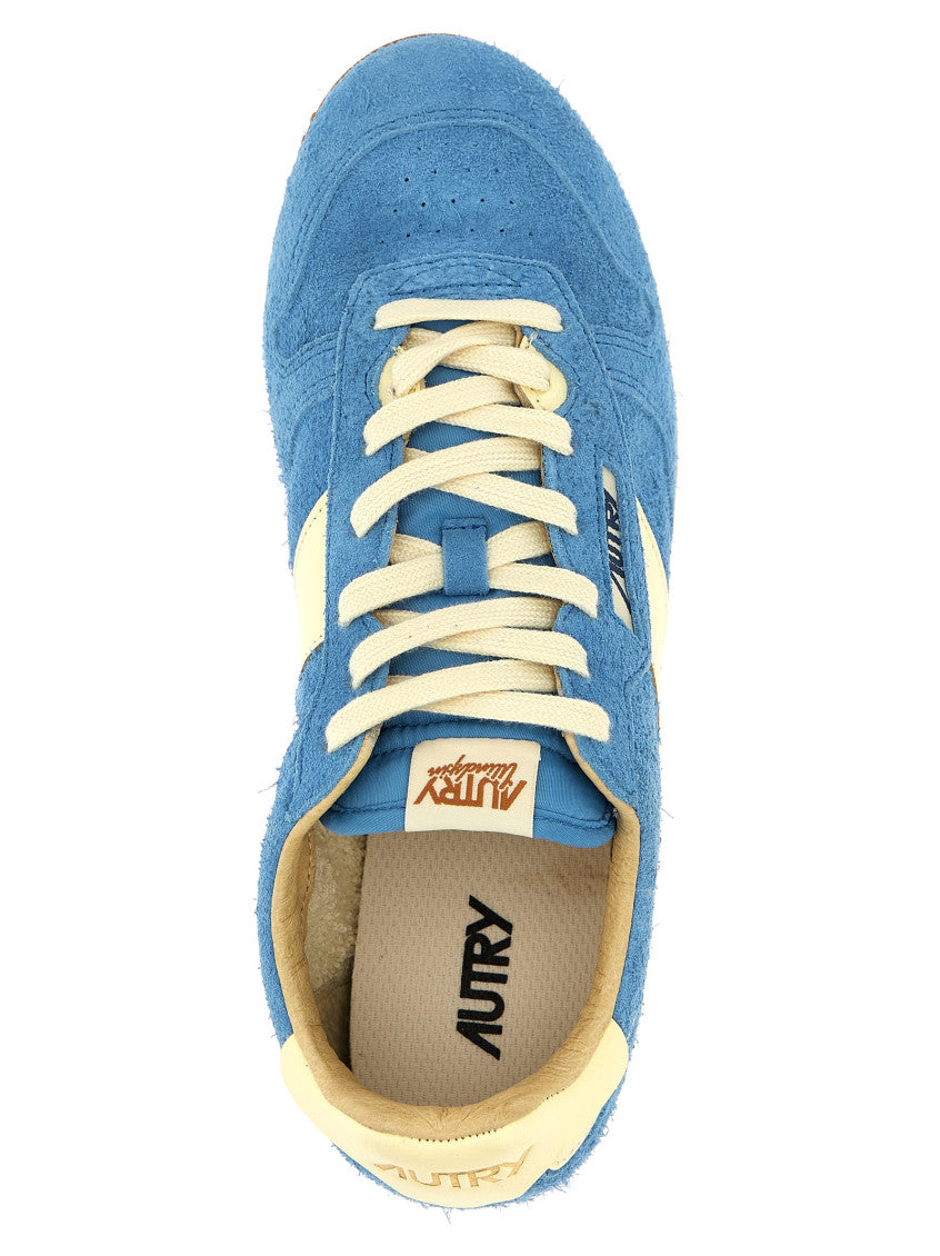 Blue Windspin Low Leather Sneakers 4