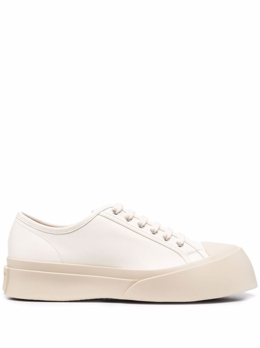 White Lace Up Sneakers 1