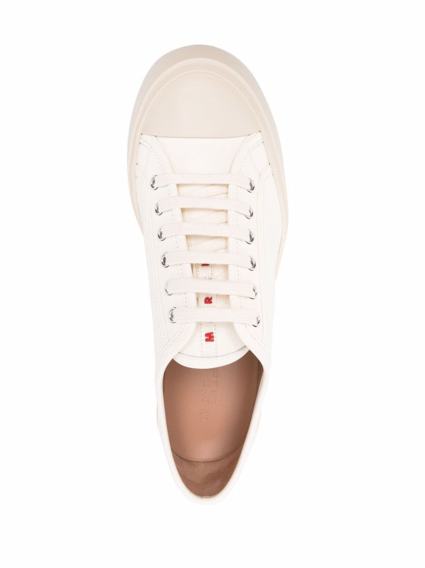 White Lace Up Sneakers 4