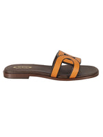 Orange Slip On Sandals 1