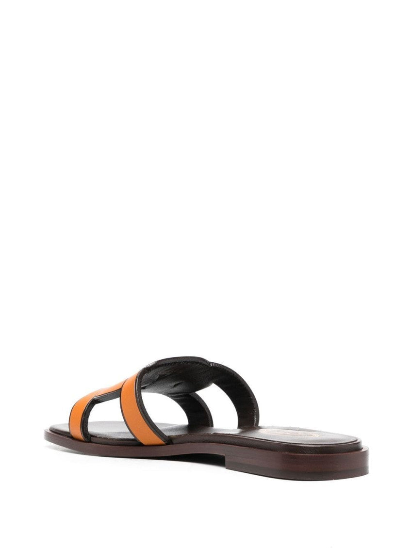 Orange Slip On Sandals 7