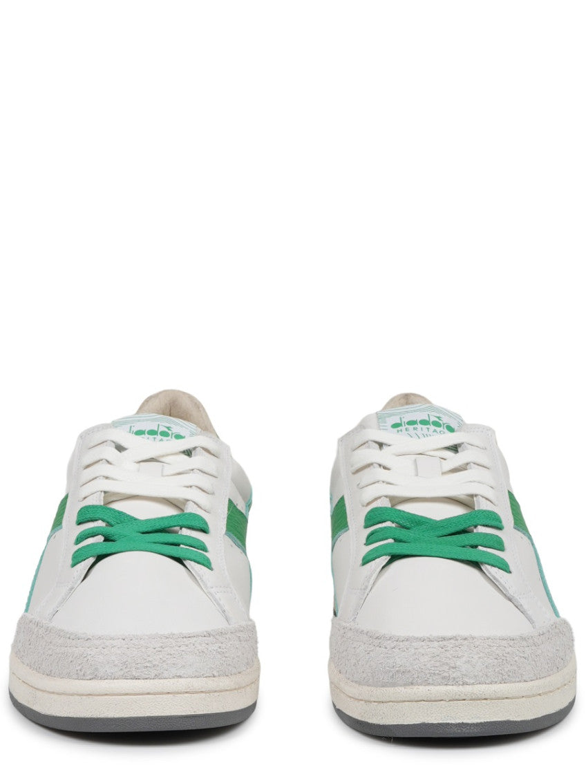 White Color Block Sneakers 3