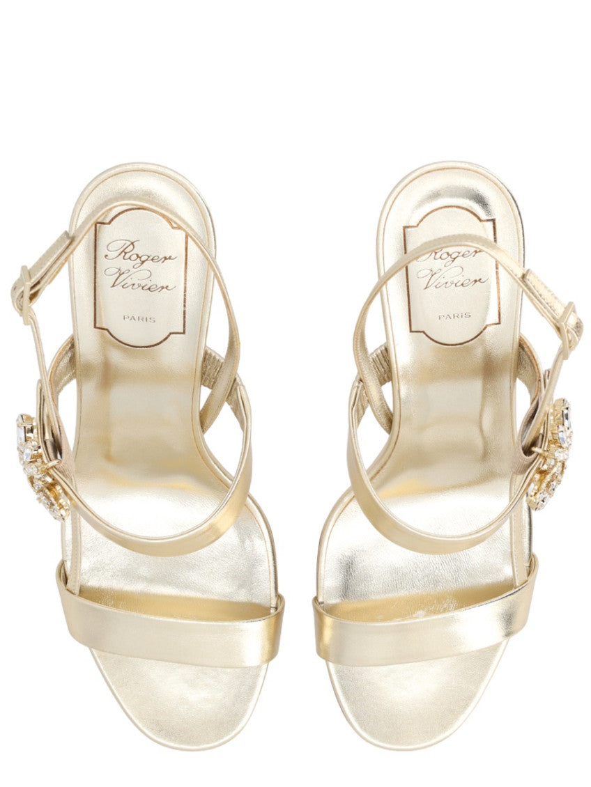 Golden Slingback Heels 5