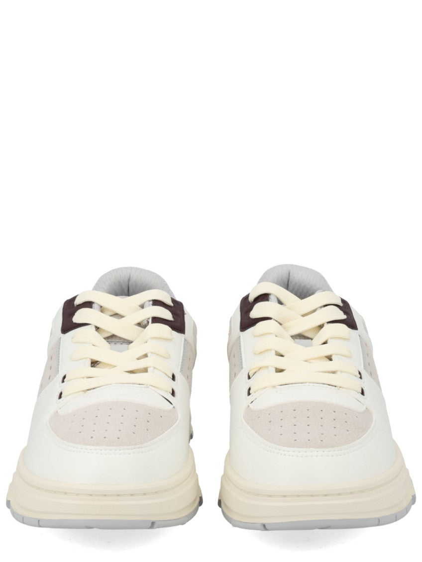 White Solid Lace-up Sneakers 3