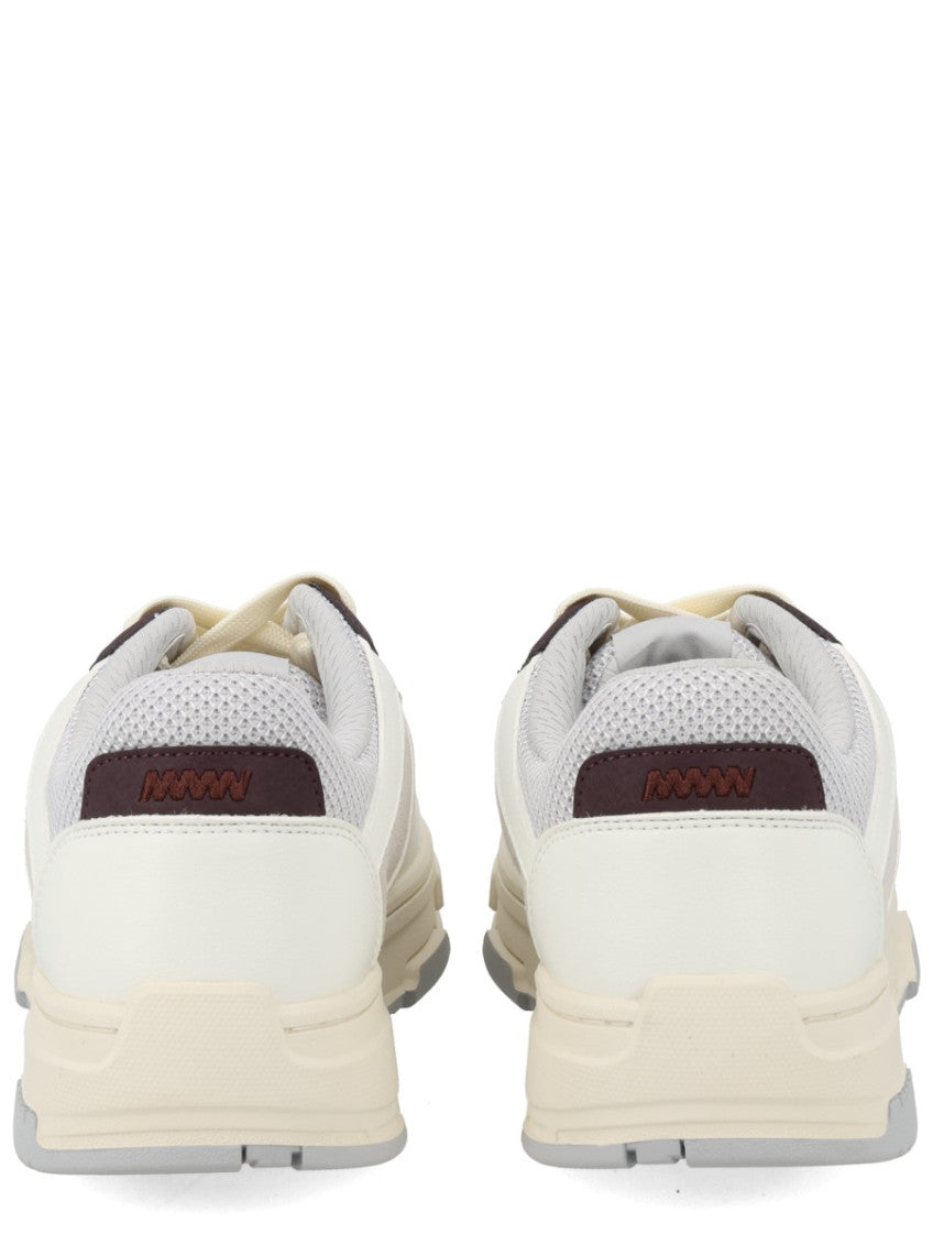 White Solid Lace-up Sneakers 4