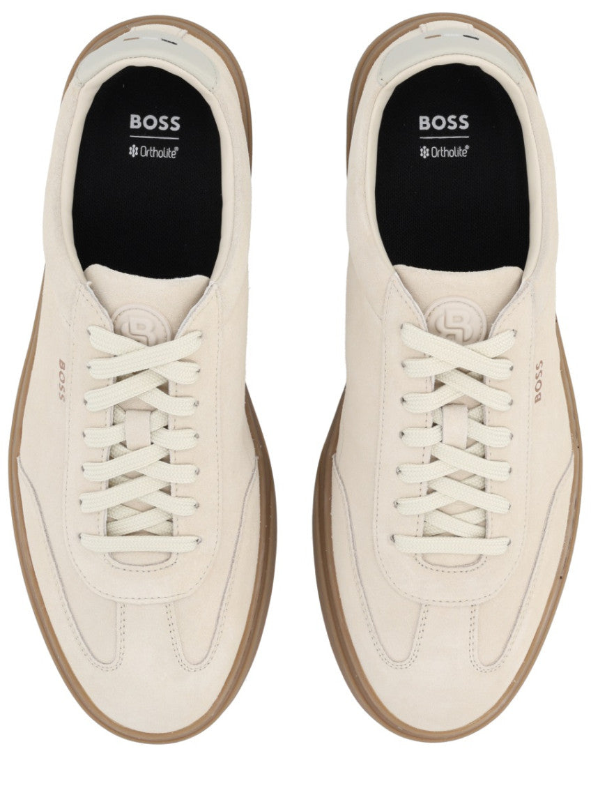 Beige Solid Vinston Sneakers 5