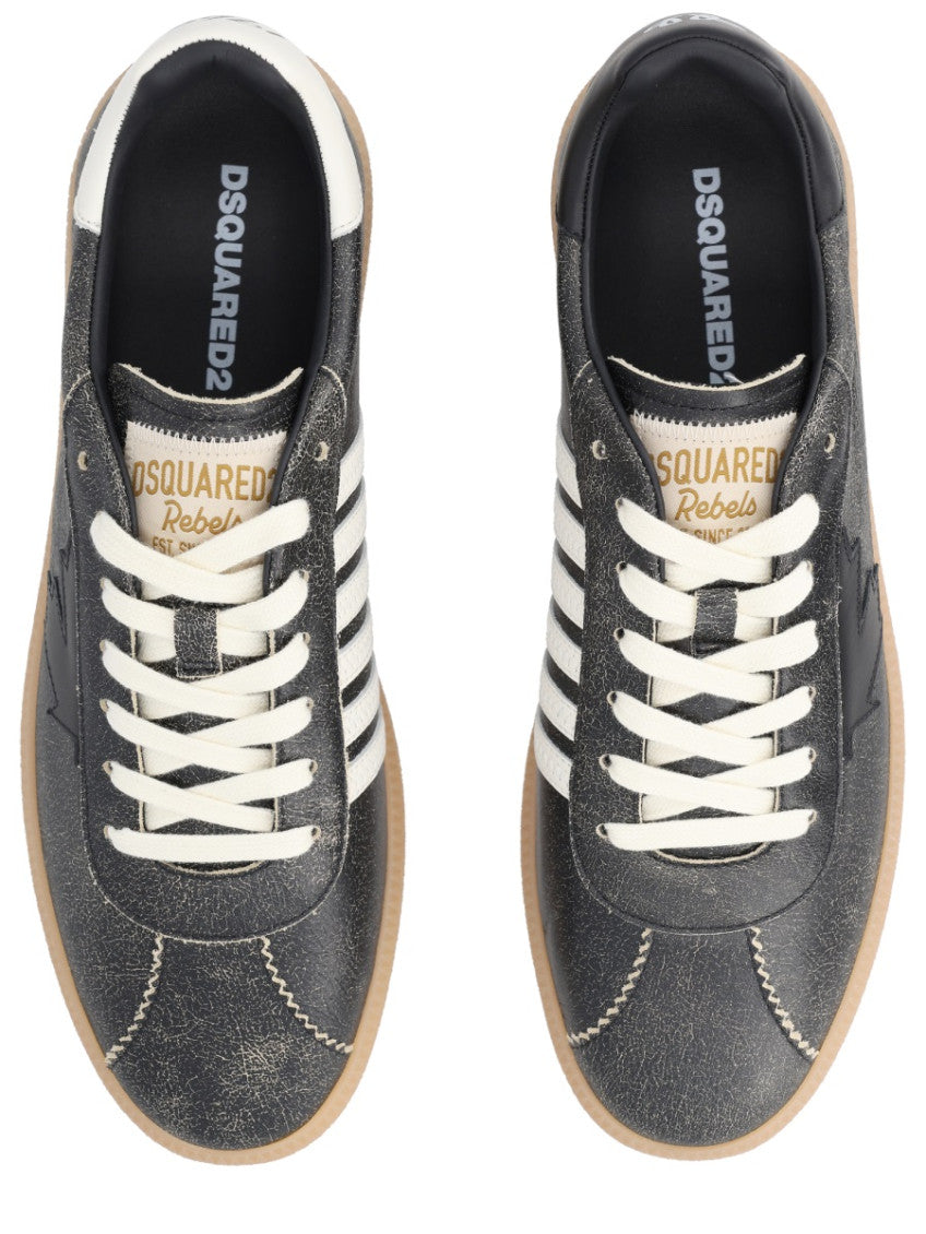 Black Distressed Rebels Sneakers 5