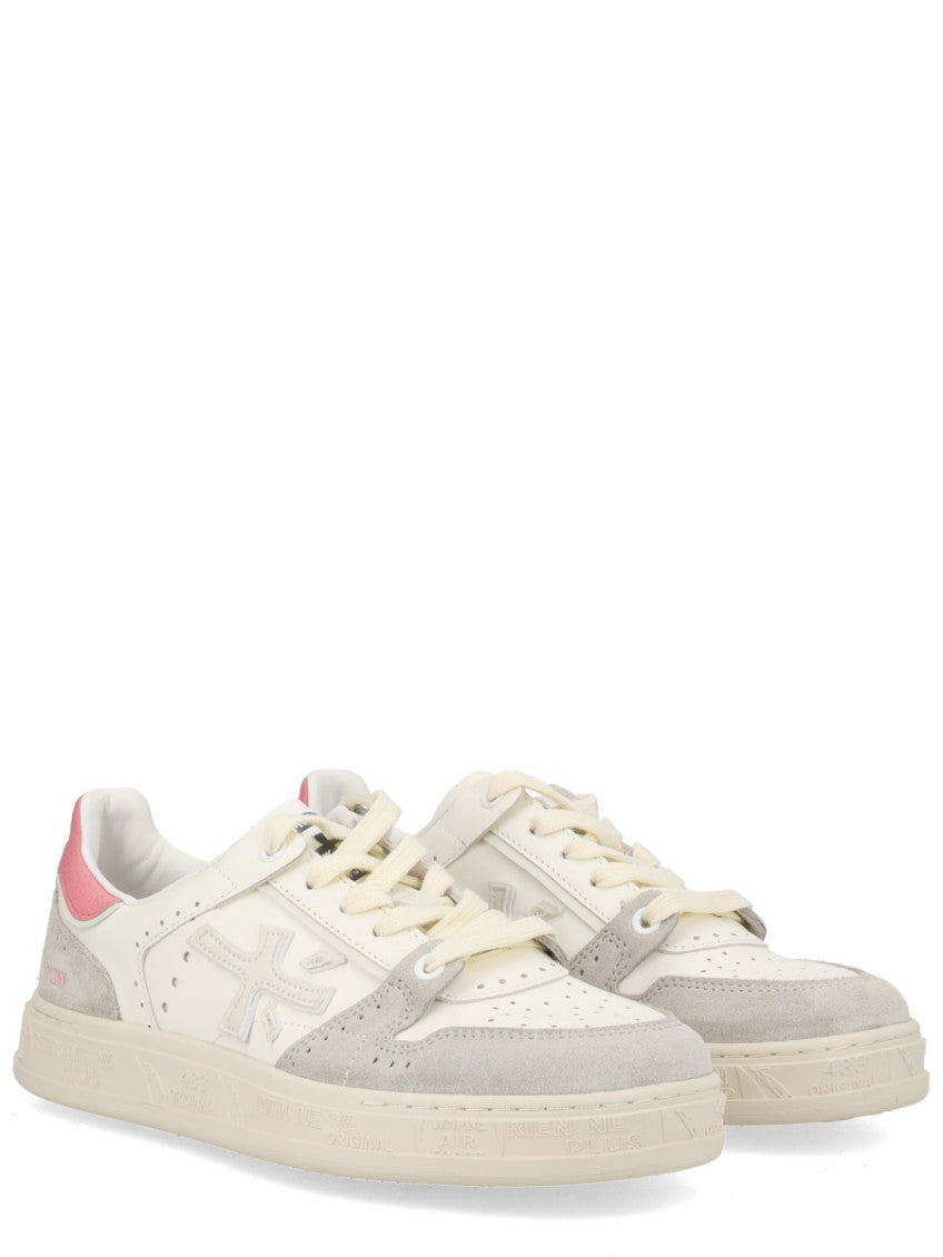 White Color Block Sneakers 2
