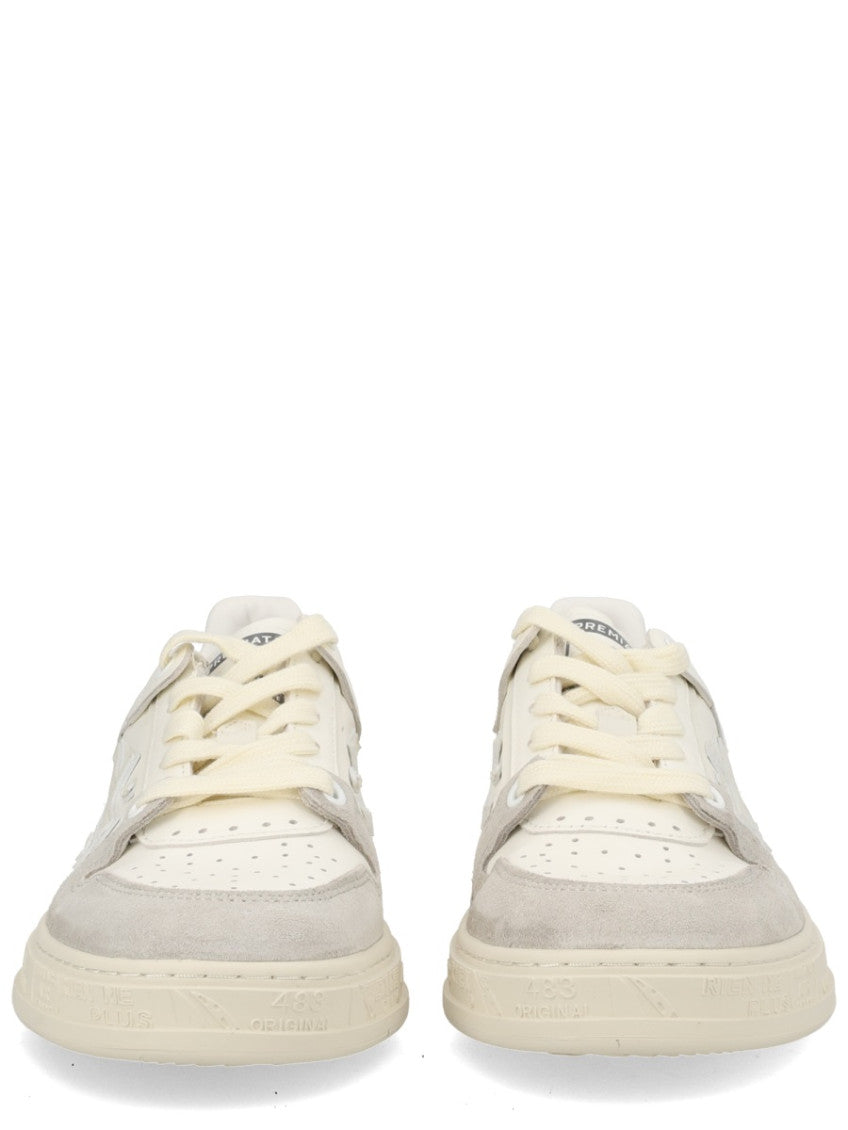 White Color Block Sneakers 3