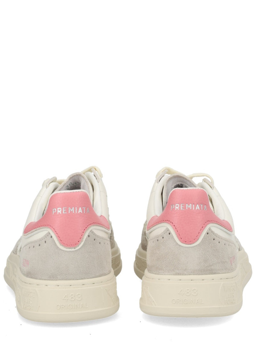 White Color Block Sneakers 4