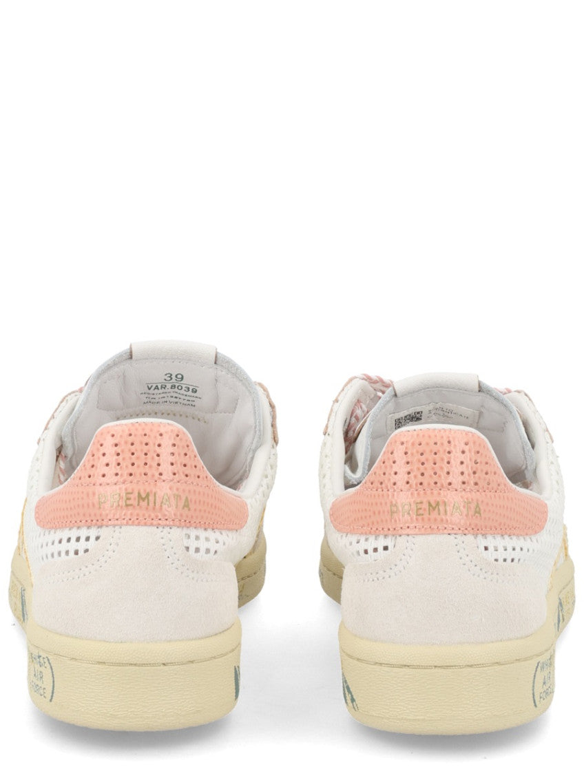 White Textured Bonnied Sneakers 4