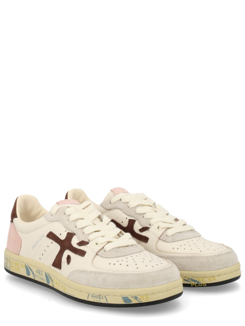 White Color Block Sneakers 2